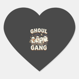 Pegatina En Forma De Corazón Pandilla de duendes de Halloween