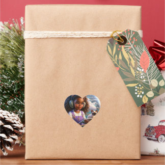 Pegatina En Forma De Corazón Panola and Gata Keepsake Sticker