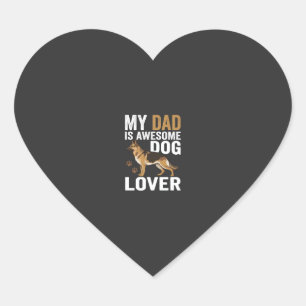 Pegatina En Forma De Corazón Papá Amante de los Perros es Increíble