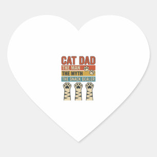 Pegatina En Forma De Corazón Papá Gato El Distribuidor de Snacks Camiseta Vinta