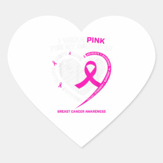 Pegatina En Forma De Corazón Papá Mamá, Llevo El Pink Por El Cáncer De Mama De