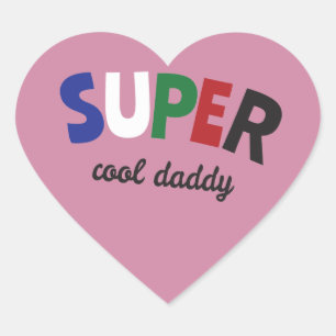 Pegatina En Forma De Corazón Papá superfresco
