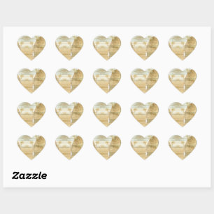 Pegatina En Forma De Corazón Papel de contabilidad con manchas de café