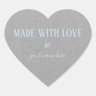 Pegatina En Forma De Corazón Papel de Kraft simple y a la moda para productos a
