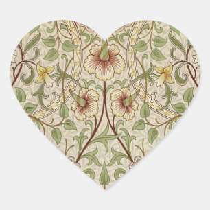 Pegatina En Forma De Corazón Papel pintado de flores clásico Narciso de William