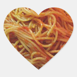 Pegatina En Forma De Corazón Para amar Spaghetti