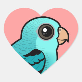 Pegatina En Forma De Corazón Paracaídas Turquoise