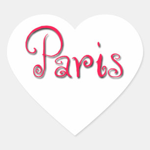 Pegatina En Forma De Corazón París