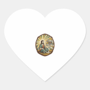 Pegatina En Forma De Corazón Partido de silla plegable rota de Jesús Torpe Falt
