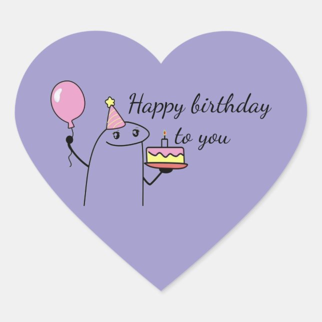 Pegatina En Forma De Corazón Party sticker (Anverso)