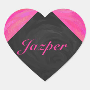 Pegatina En Forma De Corazón Pasiego rosa personalizado