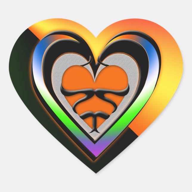 Pegatina En Forma De Corazón Pasión (Anverso)