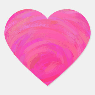 Pegatina En Forma De Corazón Pasión rosa