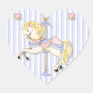 Pegatina En Forma De Corazón Pastel Carousel Pony