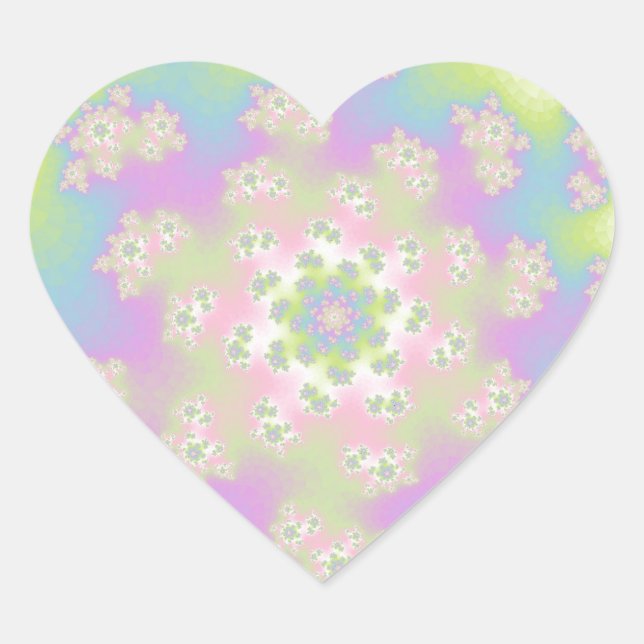 Pegatina En Forma De Corazón Pastel Floral Sprinkles (Anverso)
