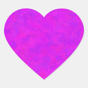 Pegatina En Forma De Corazón Patrón abstracto rosa púrpura