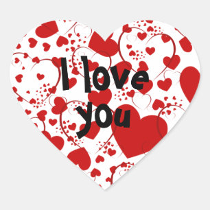 Pegatina En Forma De Corazón Patrón CORAZÓN ART 5 + su texto