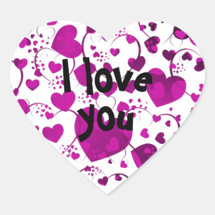 Pegatina En Forma De Corazón Patrón CORAZÓN ART 6 + su texto