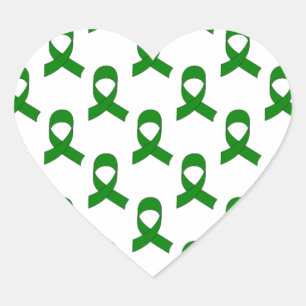Pegatina En Forma De Corazón Patrón de cinta verde