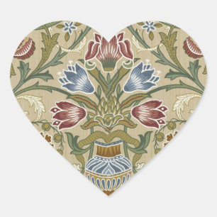 Pegatina En Forma De Corazón Patrón de fondo de escritorio floral de William Mo