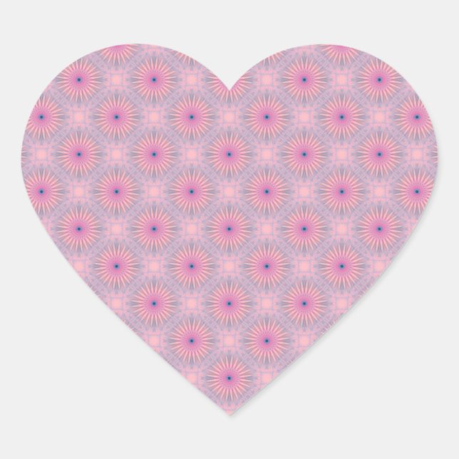 Pegatina En Forma De Corazón Patrón de Mandala (Anverso)