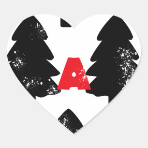 Pegatina En Forma De Corazón Patrón de plantar un árbol