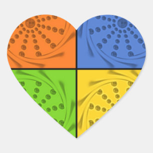 Pegatina En Forma De Corazón Patrón de tejido conjunto sin soldadura egipcio