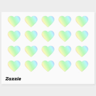 Pegatina En Forma De Corazón Patrón pastel multicolor