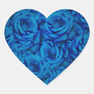 Pegatina En Forma De Corazón Patrón Rosa azul