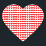 Pegatina En Forma De Corazón Patrones de corazón rojo Bodas cumpleaños de San V<br><div class="desc">¡Impreso con adorables diseños de corazón rojo!</div>