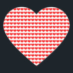 Pegatina En Forma De Corazón Patrones de Corazón Rojo Bodas Cumpleaños Día de S<br><div class="desc">Impresos con adorables diseños de corazones rojos!</div>