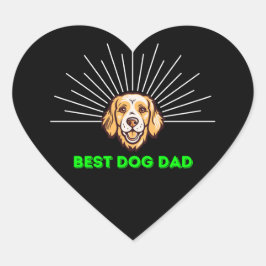 Pegatina En Forma De Corazón Pawsome Dad: el mejor Pegatina de perros diseña pa