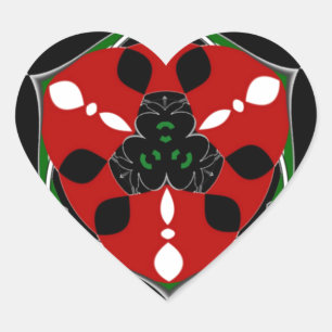 Pegatina En Forma De Corazón "Paz: con Escudo Emblema"