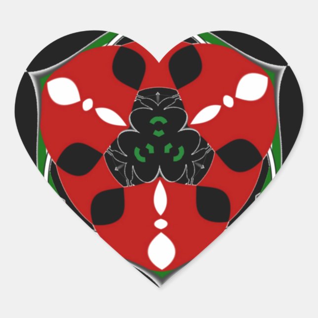 Pegatina En Forma De Corazón "Paz: con Escudo Emblema" (Anverso)