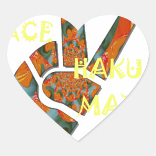 Pegatina En Forma De Corazón Paz: Rótulo de Hakuna Matata Vibes
