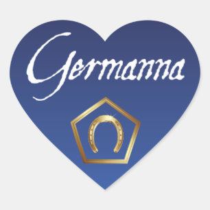 Pegatina En Forma De Corazón Pegatina: Amo Germanna