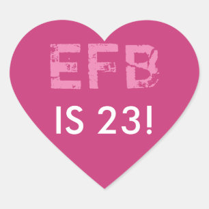 Pegatina En Forma De Corazón Pegatina cardíaco de cumpleaños inicial