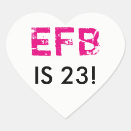 Pegatina En Forma De Corazón Pegatina cardíaco de cumpleaños inicial