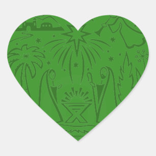 Pegatina En Forma De Corazón pegatina cardíaco de navidades