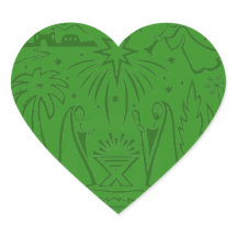 pegatina cardíaco de navidades