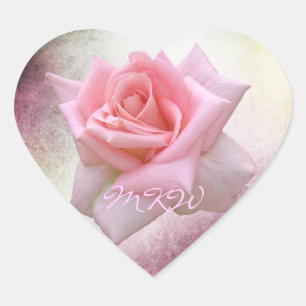 Pegatina En Forma De Corazón Pegatina cardíaco de rosa rosa perfecto