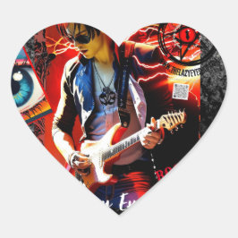 Pegatina En Forma De Corazón Pegatina con forma de corazón de diseño de balanci