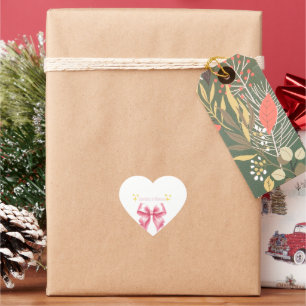 Pegatina En Forma De Corazón Pegatina Coquette de lazo rosa Free Vibes Monada