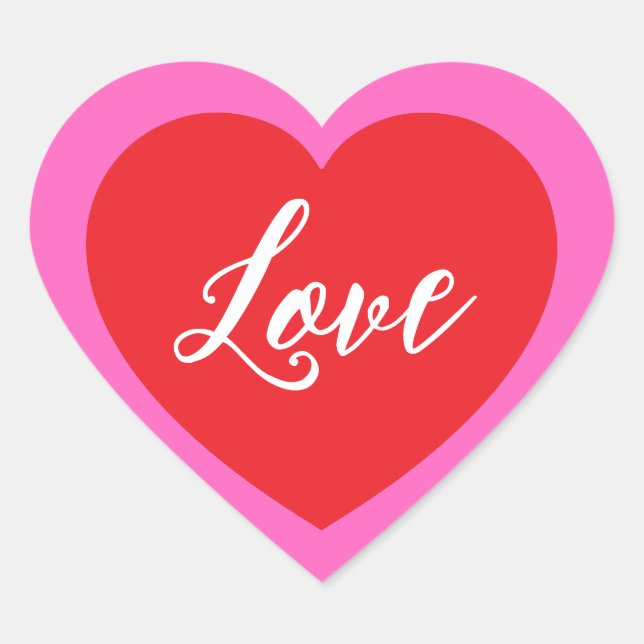 Pegatina En Forma De Corazón Pegatina de amor (Anverso)