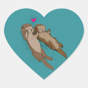 Pegatina En Forma De Corazón Pegatina de amor de Otterly