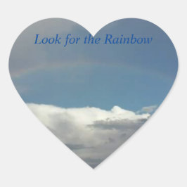 Pegatina En Forma De Corazón Pegatina de arco iris con forma de corazón