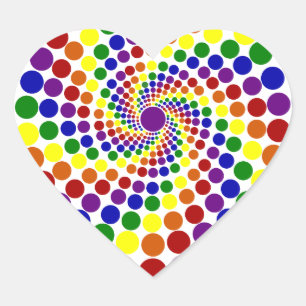 Pegatina En Forma De Corazón Pegatina de Awhirl de los corazones