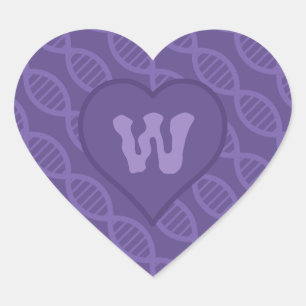 Pegatina En Forma De Corazón PEGATINA de bandas de ADN