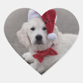 Pegatina En Forma De Corazón Pegatina de Cachorro de Golden Retriever