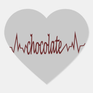 Pegatina En Forma De Corazón Pegatina de chocolate